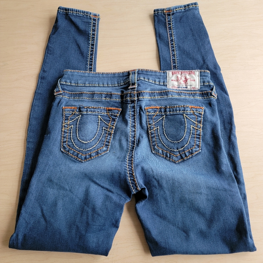 True Religion Women's Classic Blue Super Skinny Jeans 27